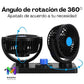 Ventilador Doble Giratorio 360° Para Carro