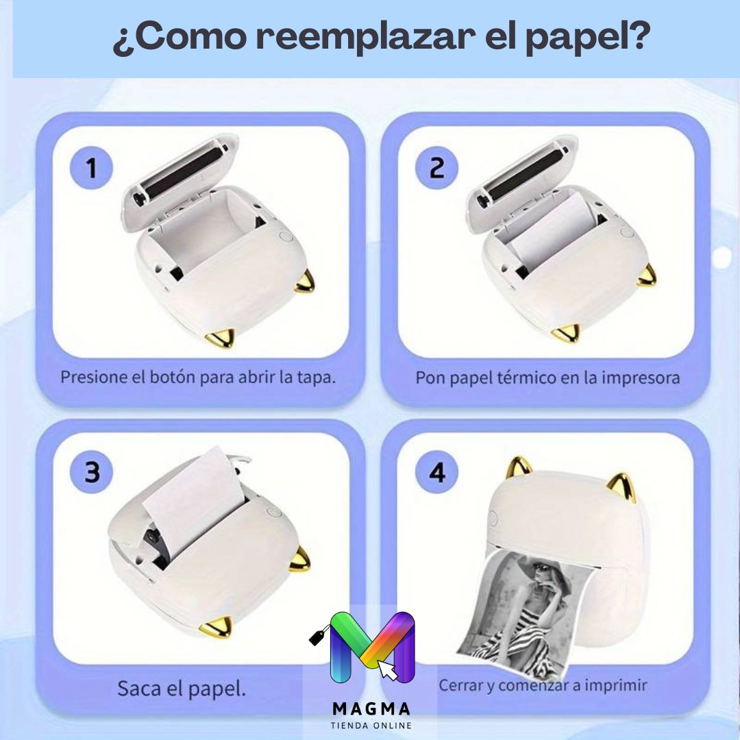 Mini Impresora Portátil Modelos + 1 Rollo de Papel®