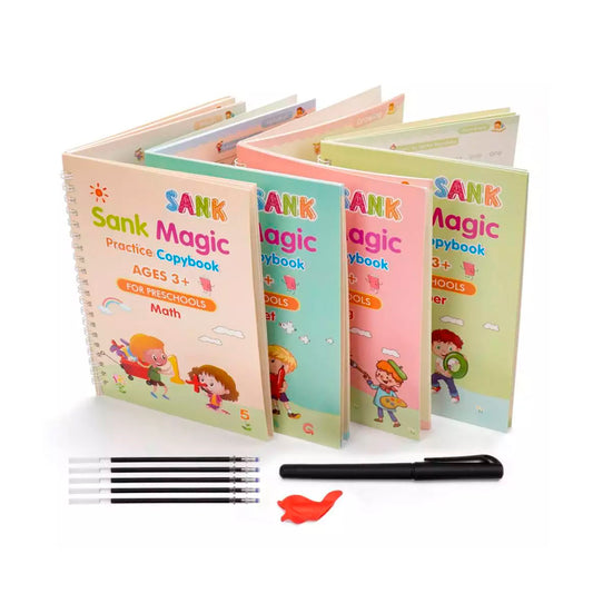 Hermoso kit de 4 libros mágicos de caligrafía para niños 👧👦📖🚀